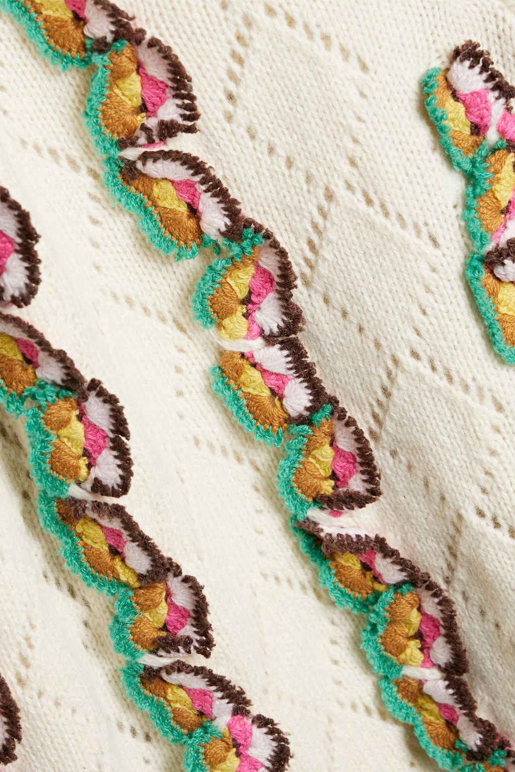 GABRIELA HEARST カシミヤ セーター アップリケ付き 透かし編みニット
