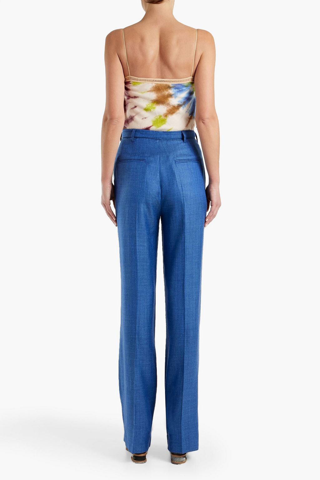 GABRIELA HEARST Smith tie-dyed cashmere, lace and silk-chiffon camisole