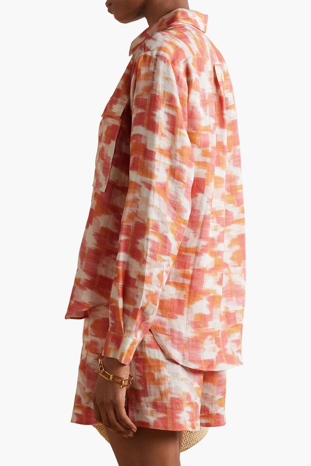 THREE GRACES LONDON Willow printed linen shirt