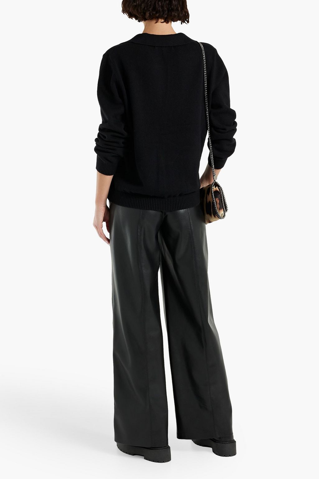 KAREN THOMAS Cashmere polo sweater
