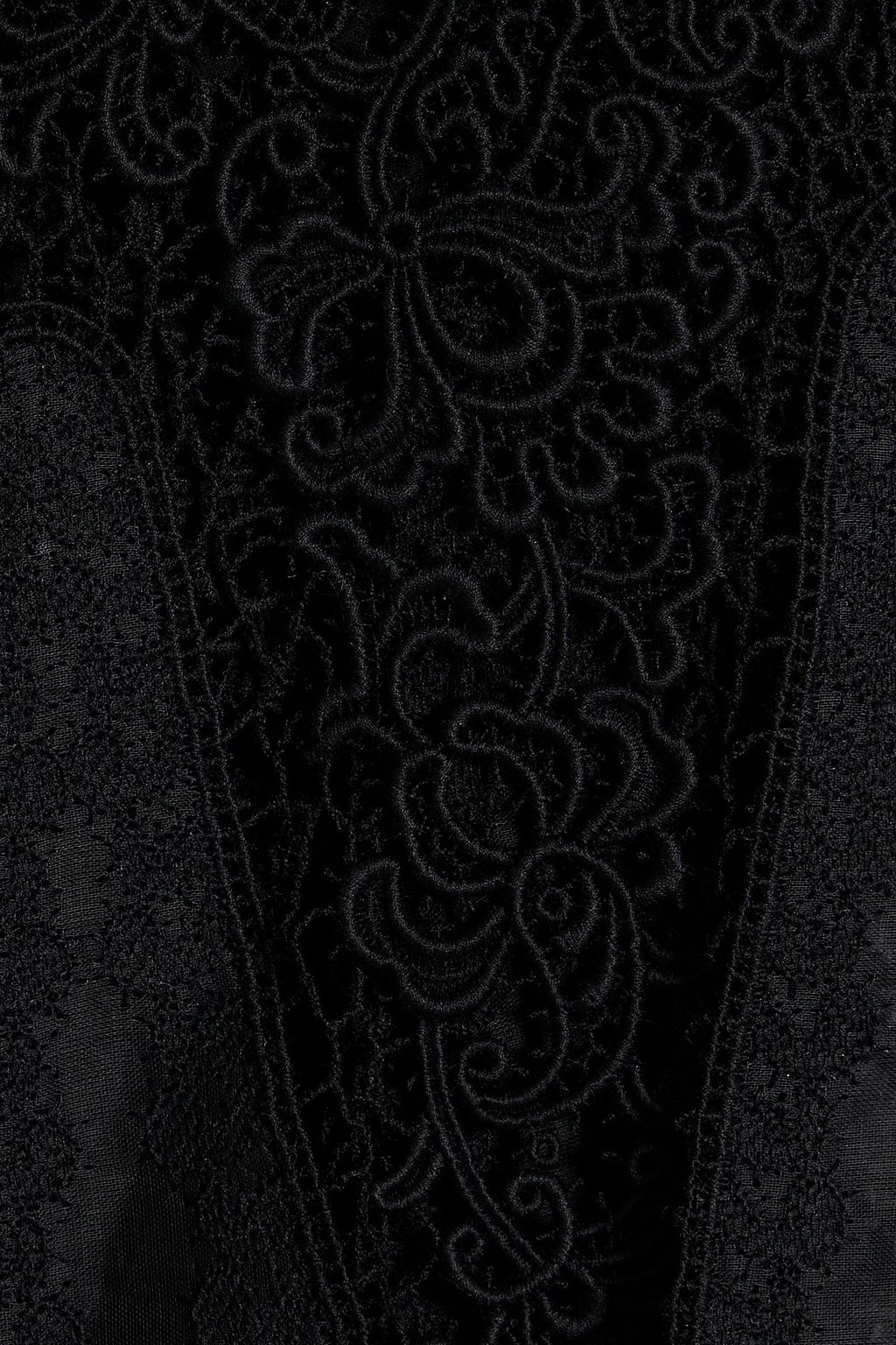 GABRIELA HEARST Nan lace-paneled silk-georgette blouse