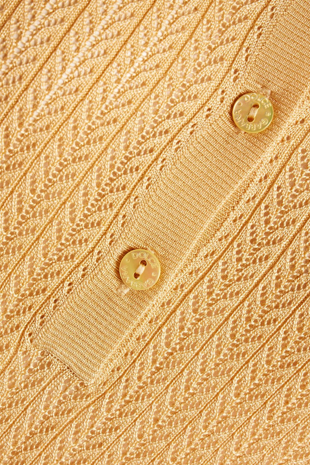DOLCE&GABBANA Crocheted silk top