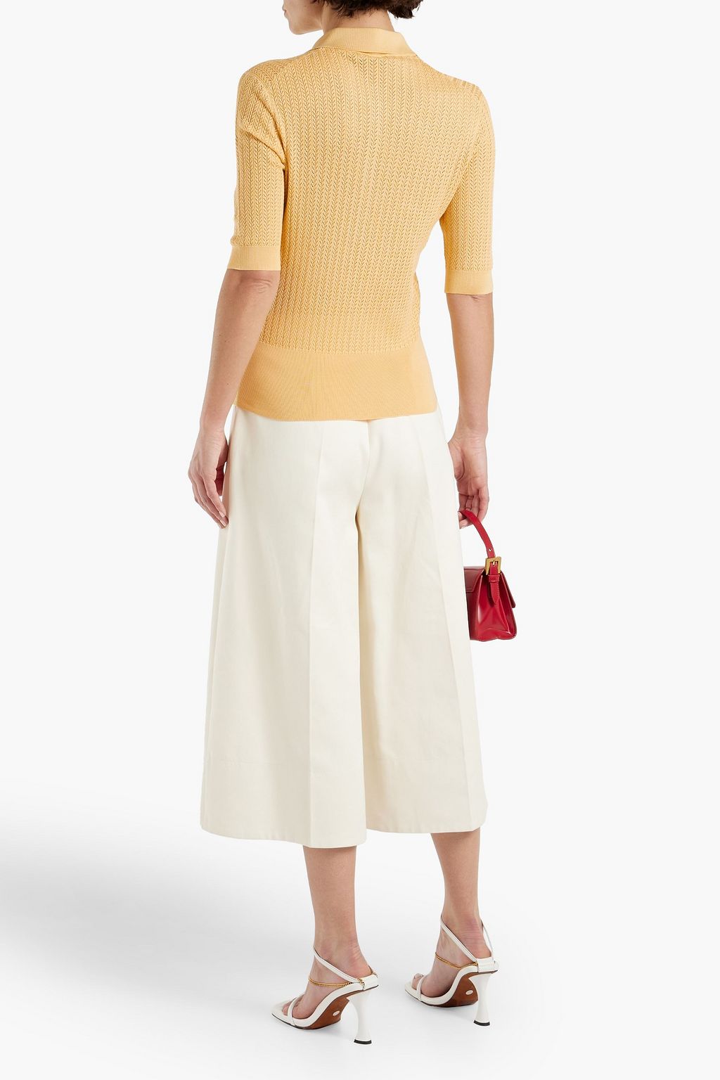 DOLCE&GABBANA Crocheted silk top