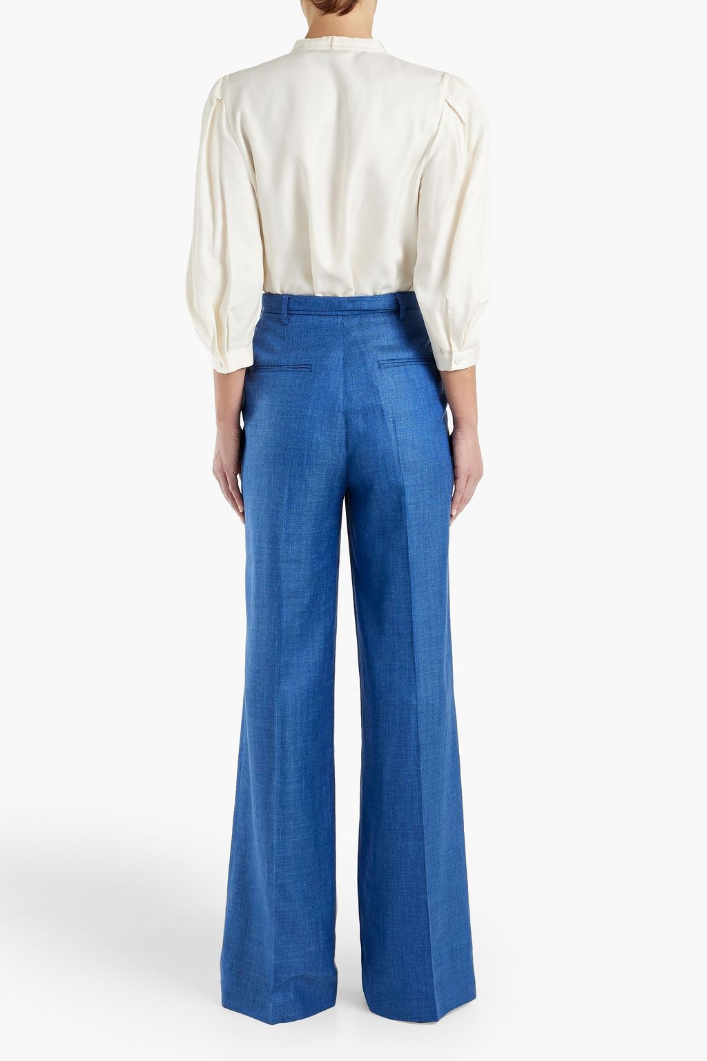 GABRIELA HEARST Berry gathered silk-twill blouse