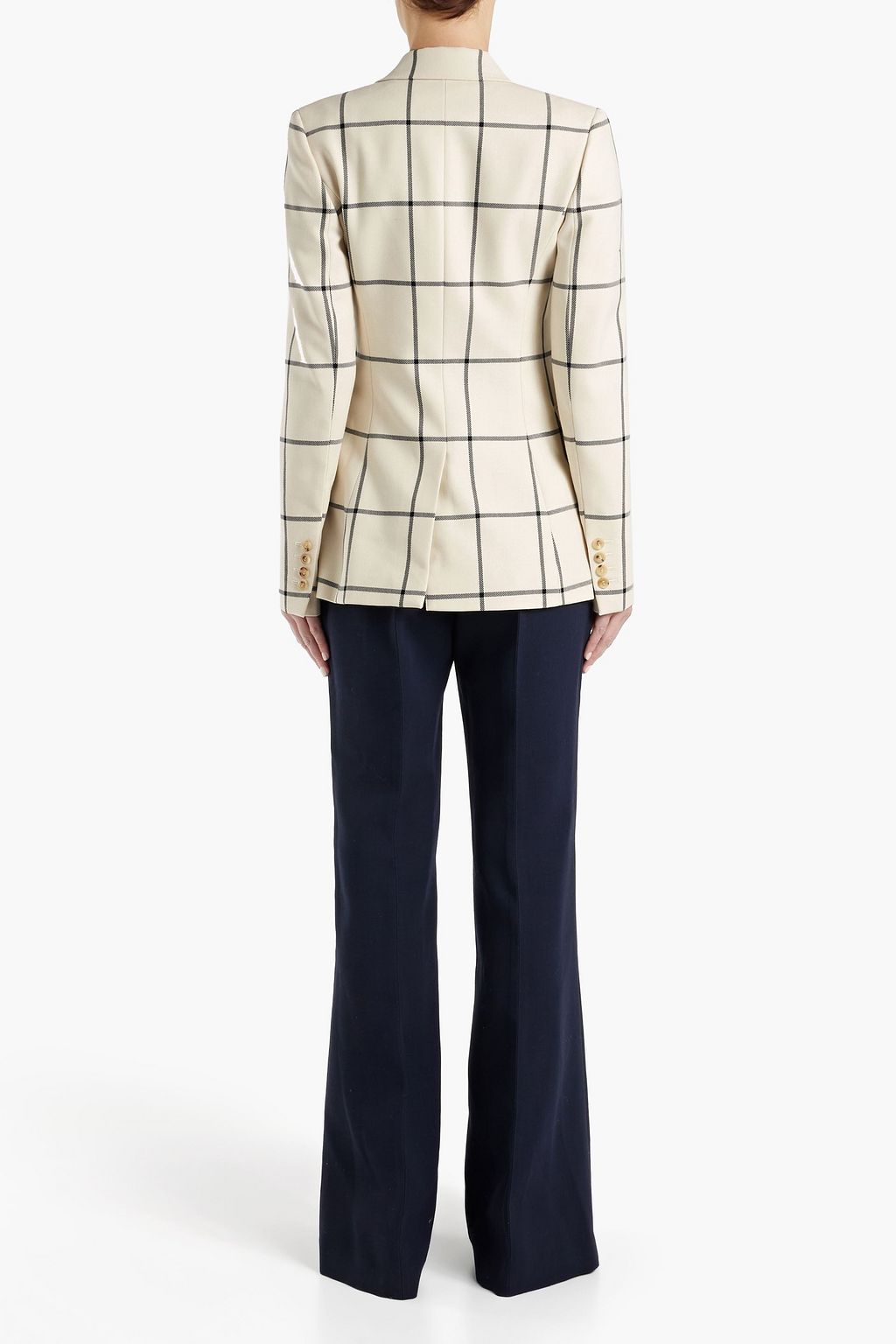 GABRIELA HEARST Angela double-breasted checked wool-twill blazer