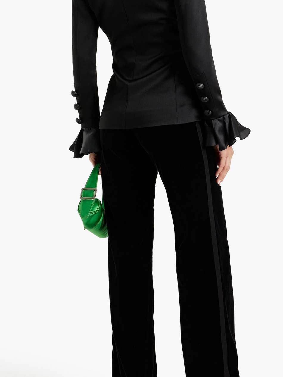 juleen cotton-velvet wide-leg pants