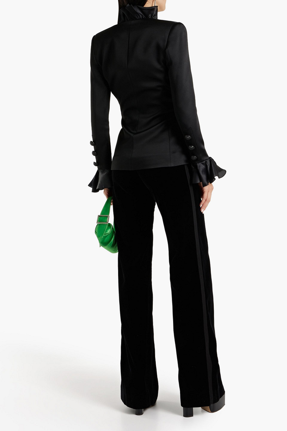 COSTARELLOS JULEEN COTTON-VELVET WIDE-LEG PANTS 3074457345634919638