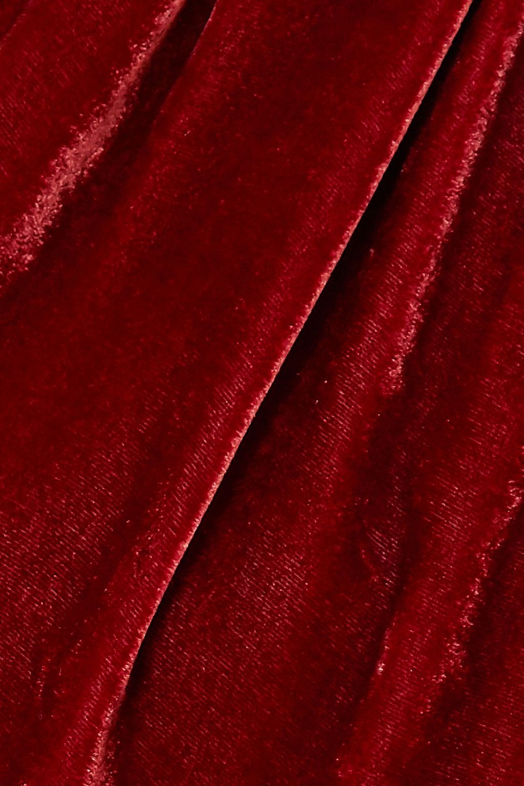 USISI·SISTER Jana wrap-effect tie-detailed velvet midi dress