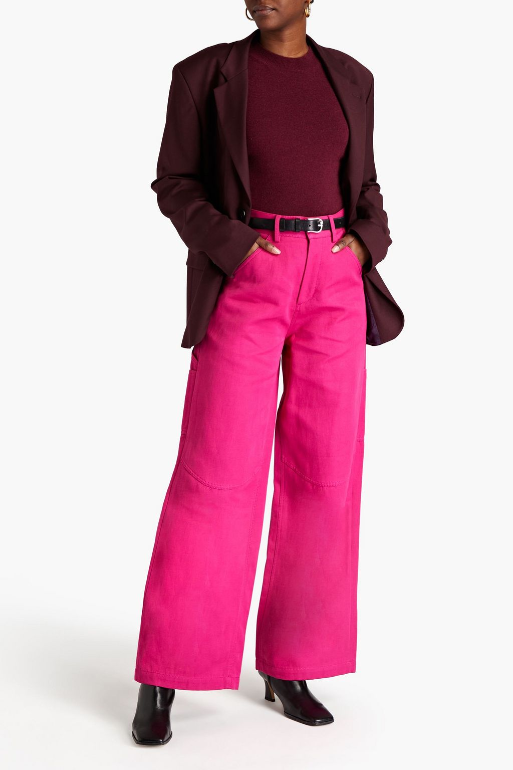 PETAR PETROV Cotton-blend gabardine wide-leg pants
