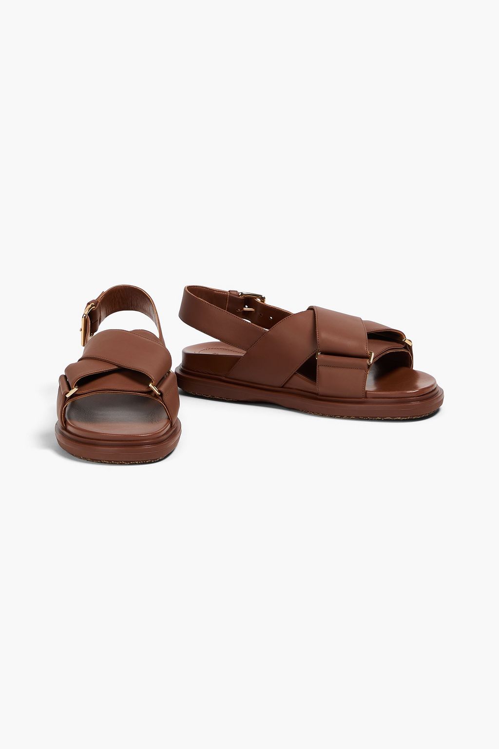 MARNI レザー スリングバックサンダル
