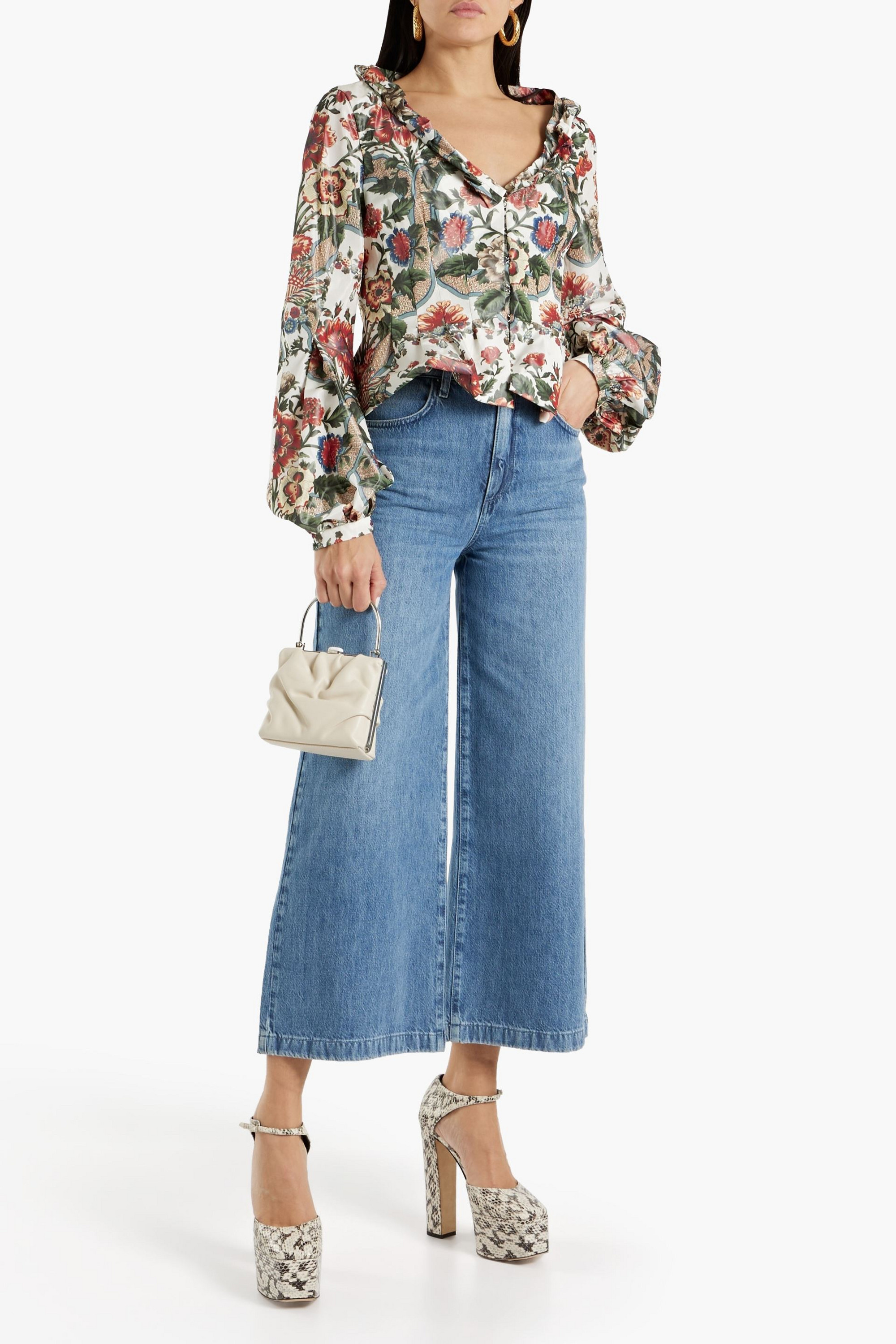 BROCK COLLECTION Sabrina ruffled floral-print taffeta jacket