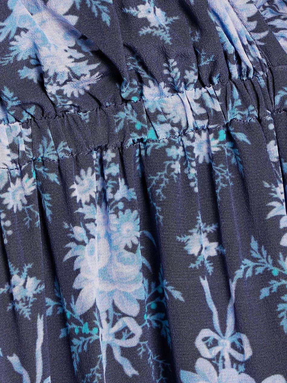 milton wrap-effect ruffled printed crepe dress