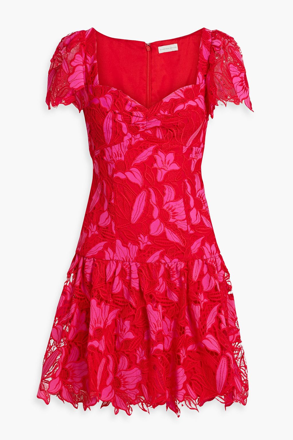 Monique lhuillier sales red lace dress