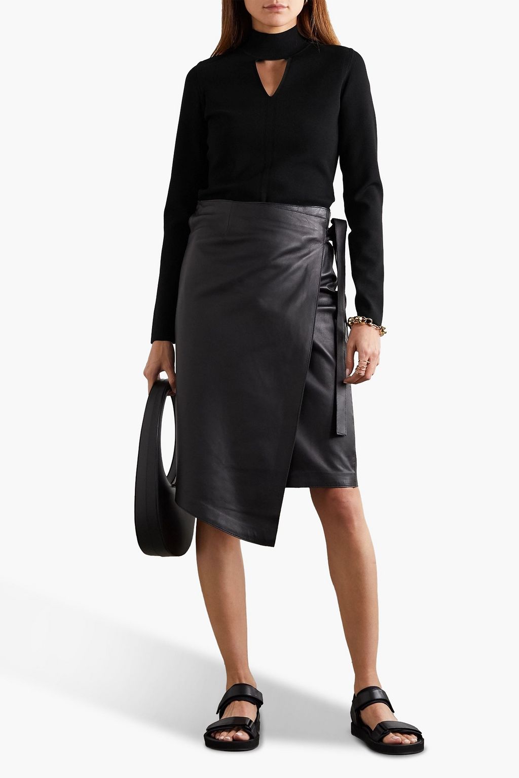PROENZA SCHOULER PSWL Cutout knitted turtleneck sweater