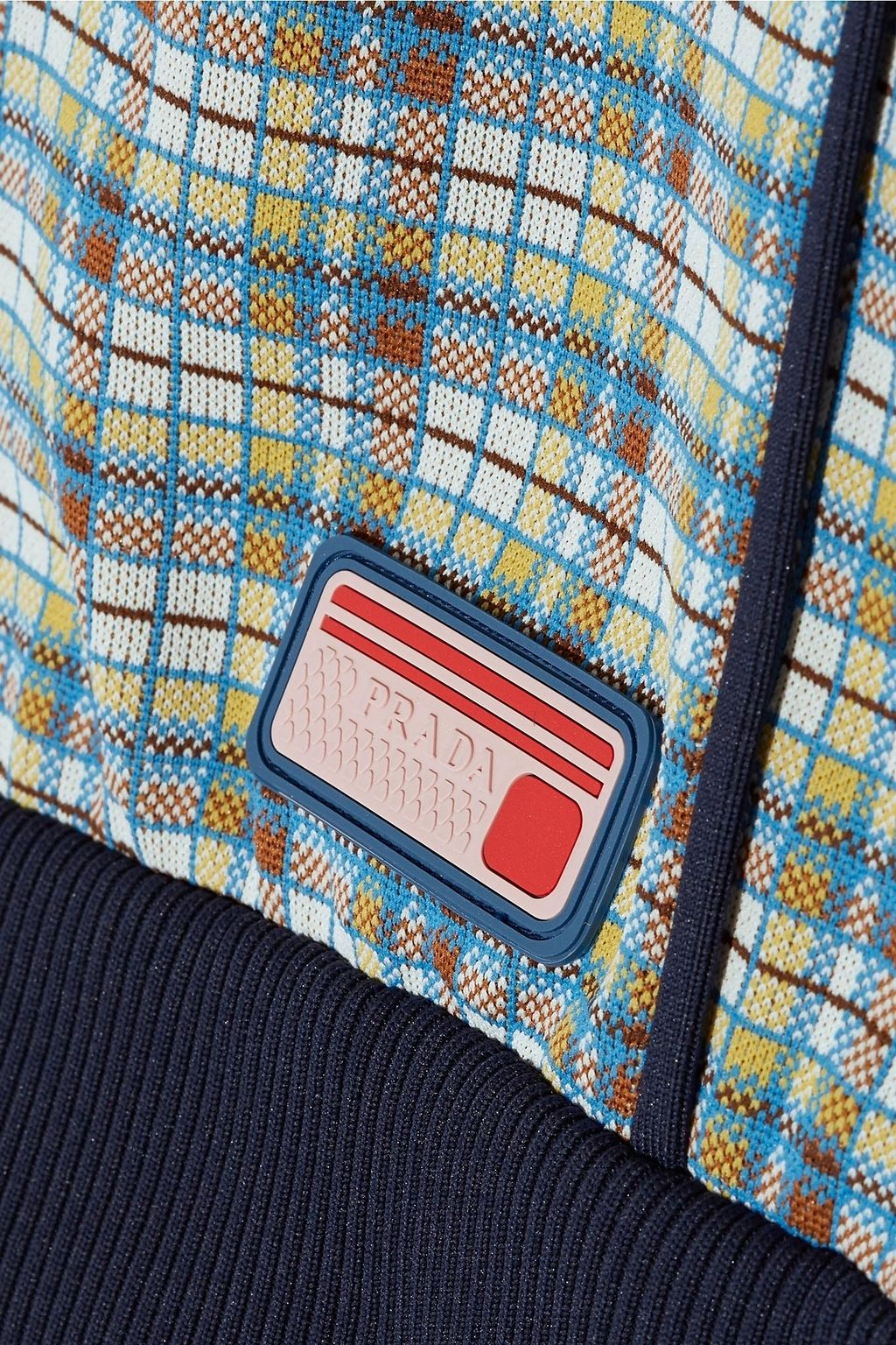 PRADA Checked jacquard-knit vest