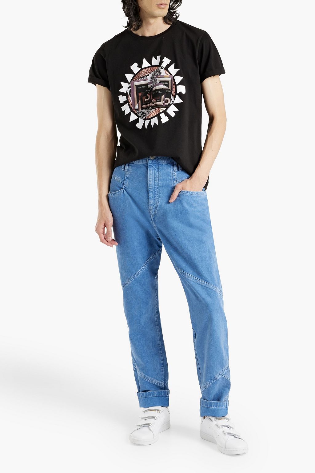 ISABEL MARANT Jowland paneled denim jeans
