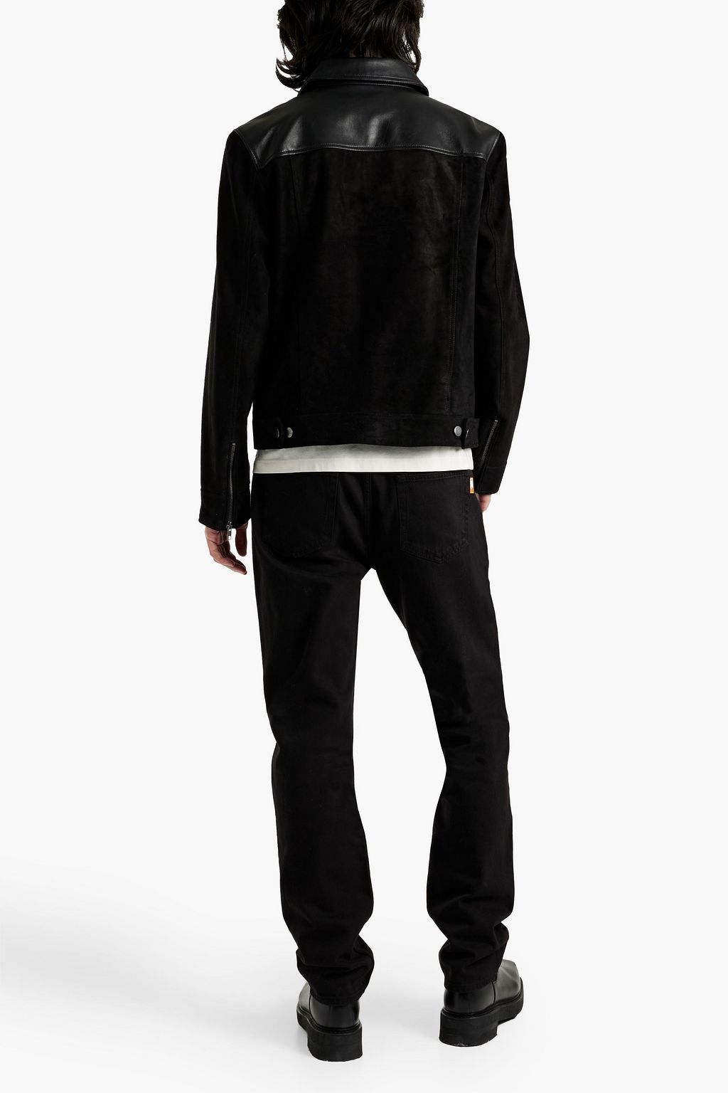 MUUBAA Rancher leather-paneled suede jacket