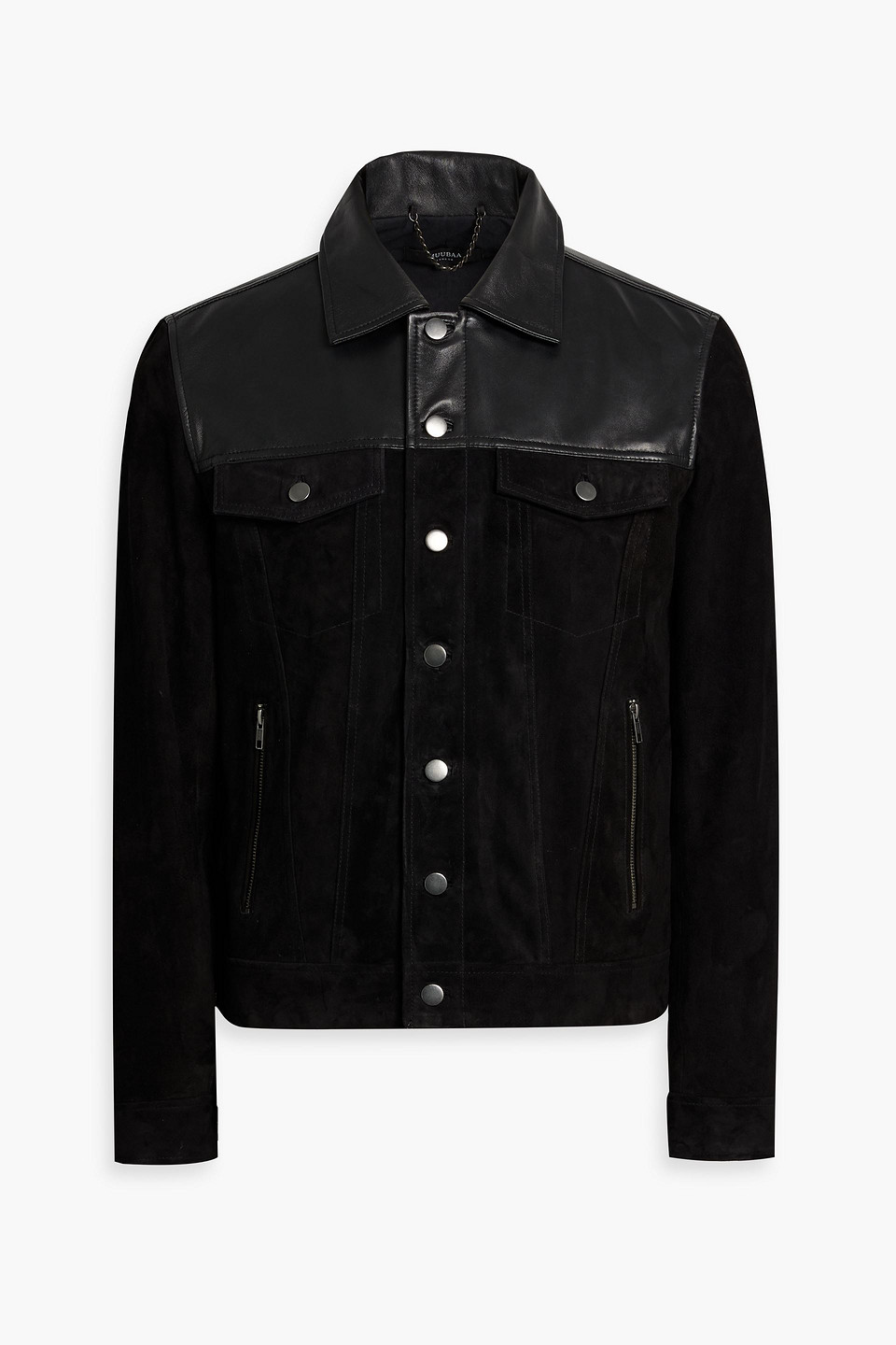 Muubaa Rancher leather-paneled suede jacket