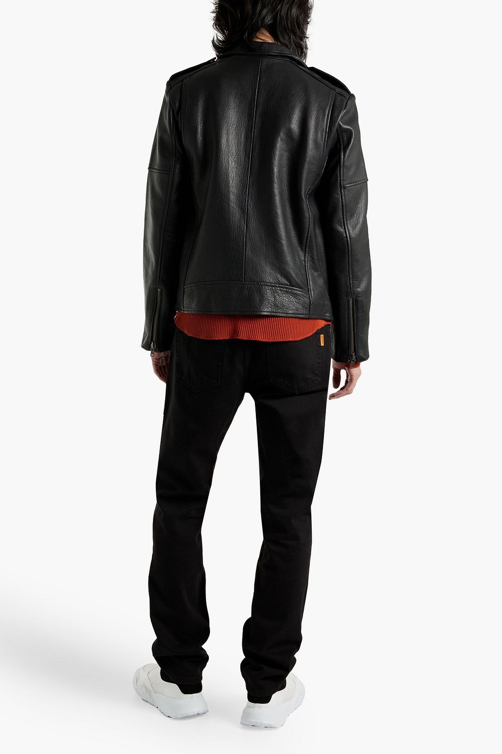 MUUBAA Textured-leather biker jacket