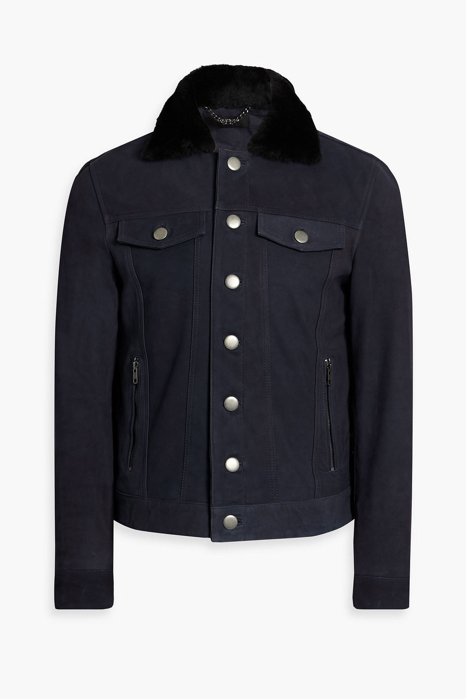Muubaa Lenten shearling-trimmed suede jacket