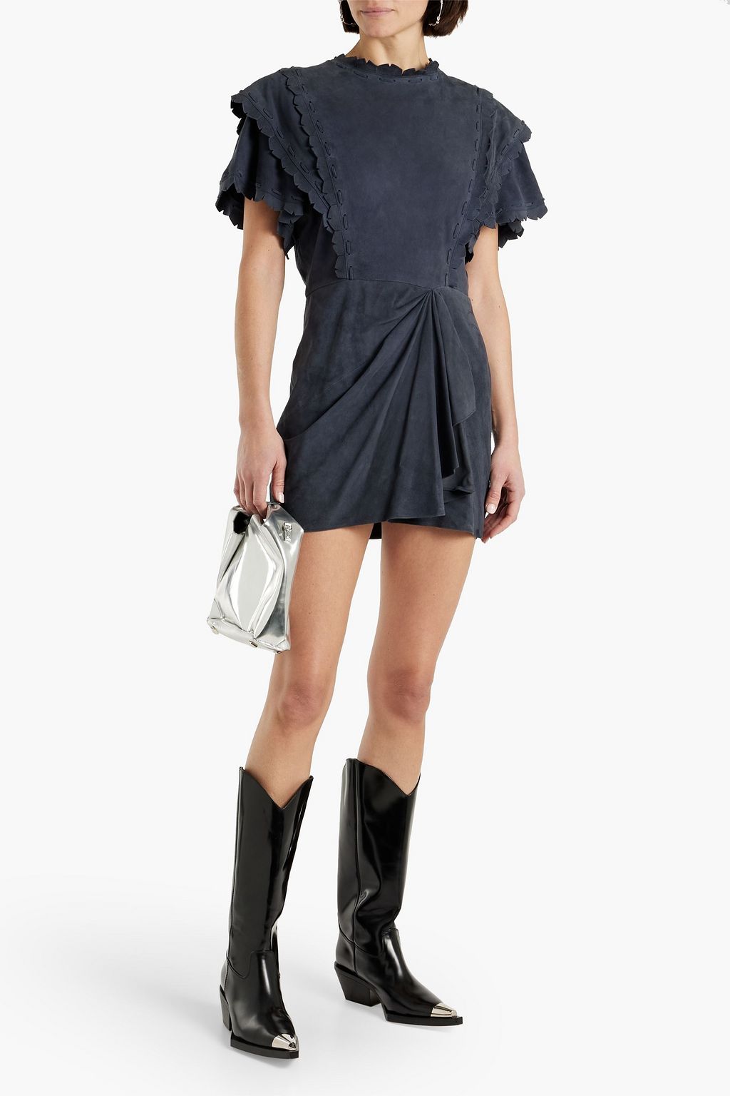 ISABEL MARANT Aleati scalloped suede mini dress