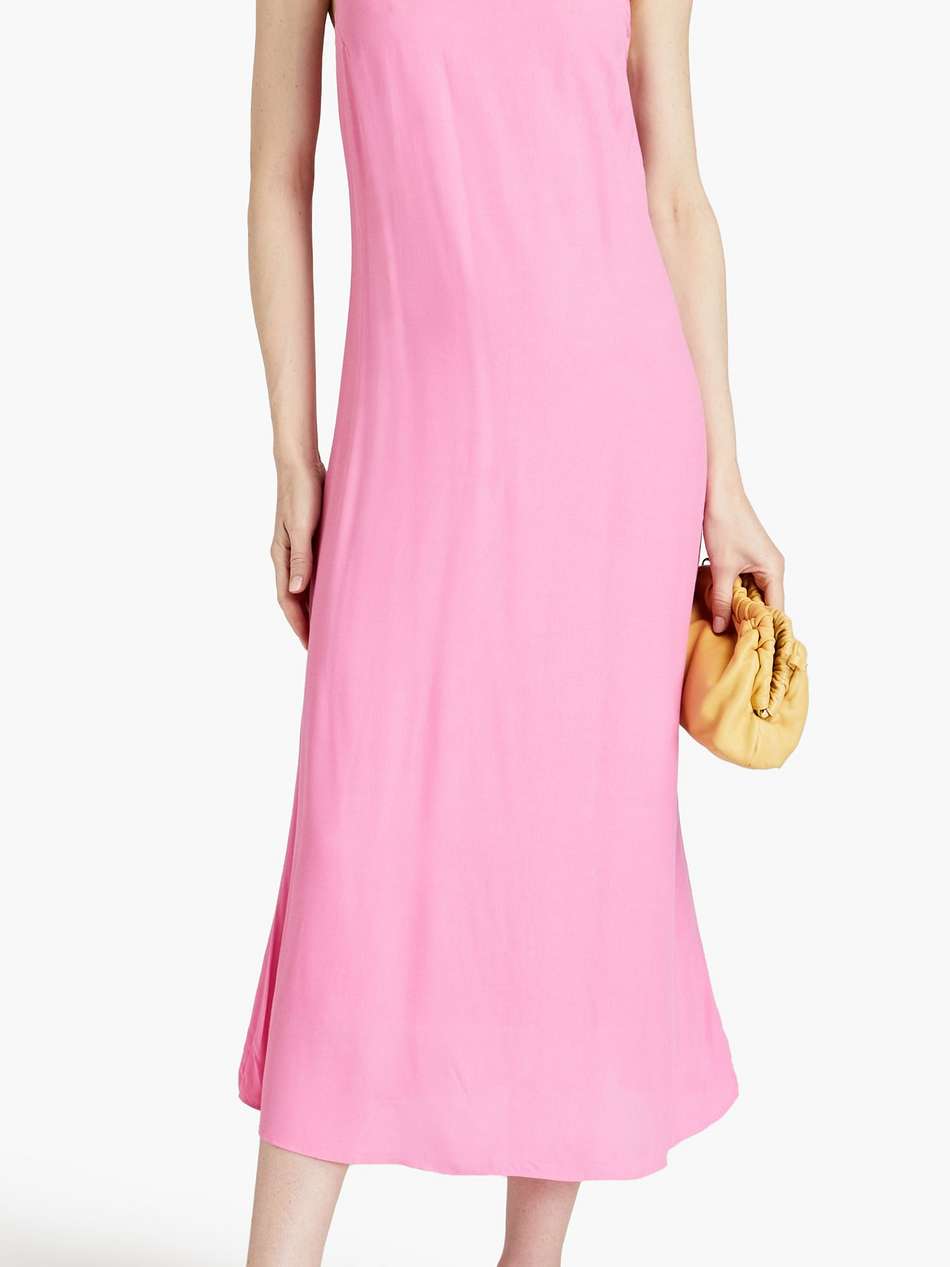 primrose lace-up crepe midi dress