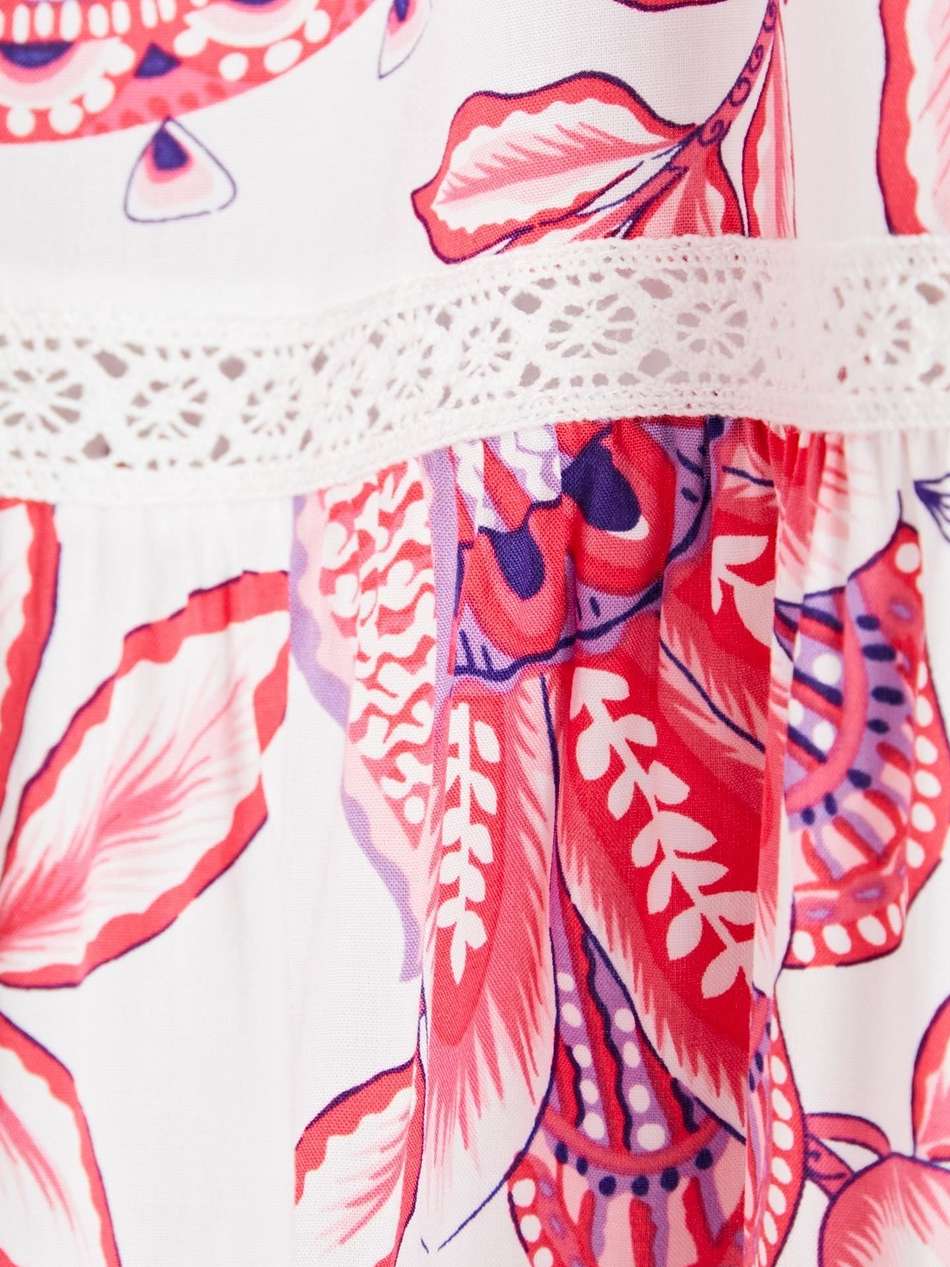 flora off-the-shoulder floral-print voile maxi dress