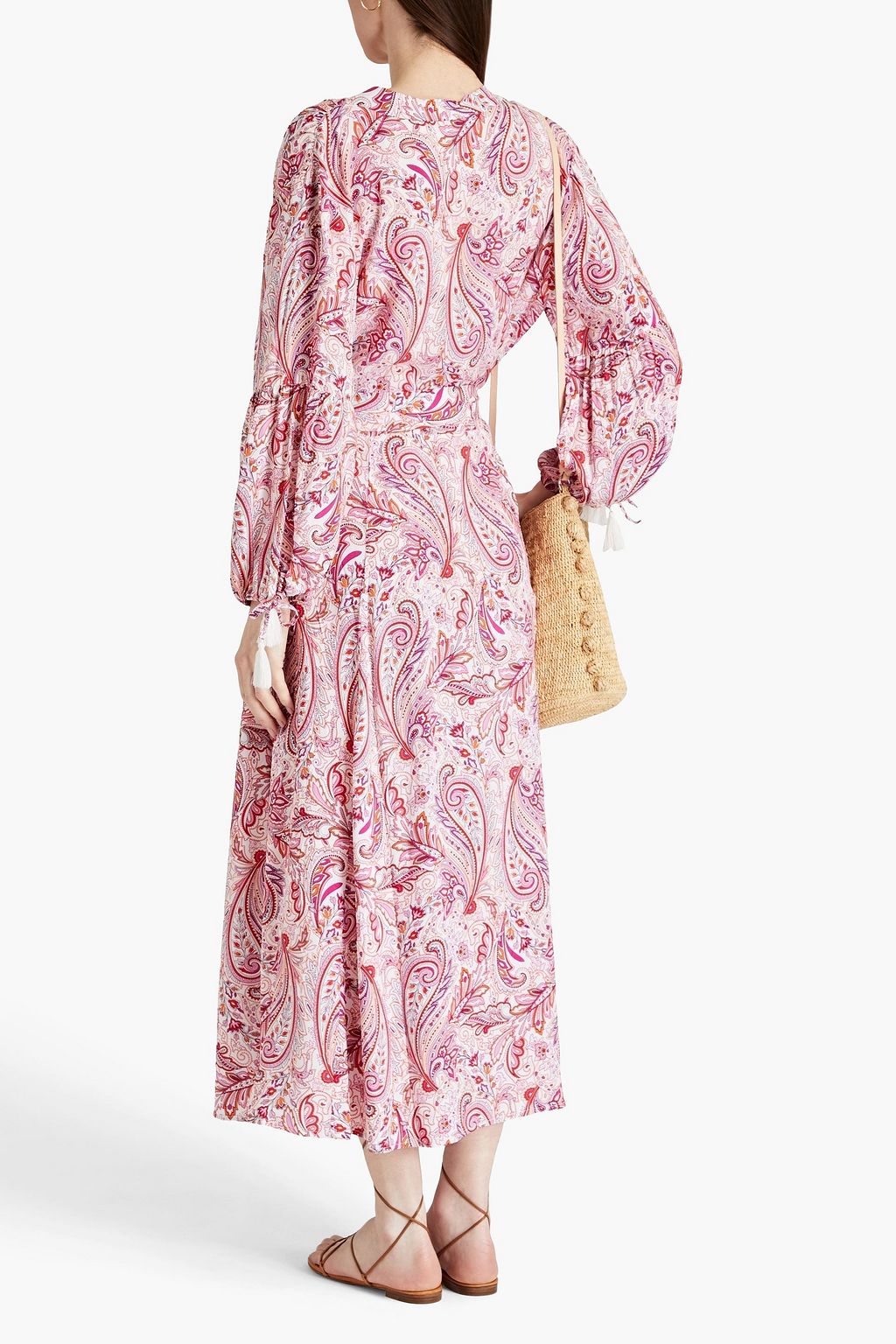 MELISSA ODABASH Gabby belted paisley-print mousseline kaftan | Sale up ...