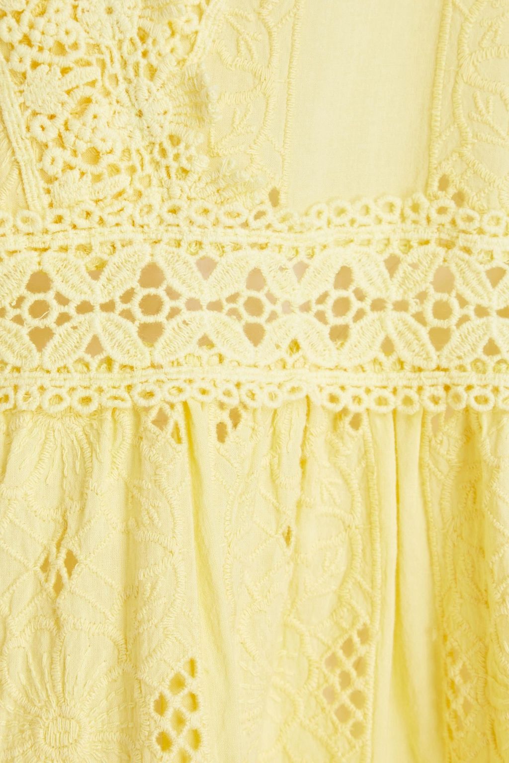 MELISSA ODABASH Victoria broderie anglaise cotton mini dress