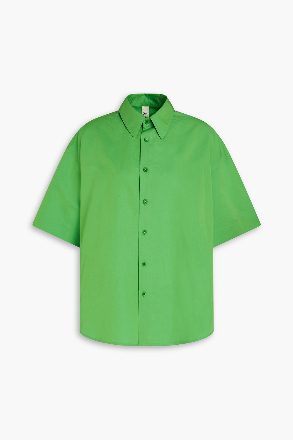 Petar Petrov - Cotton and silk-blend poplin shirt - Green - FR 42