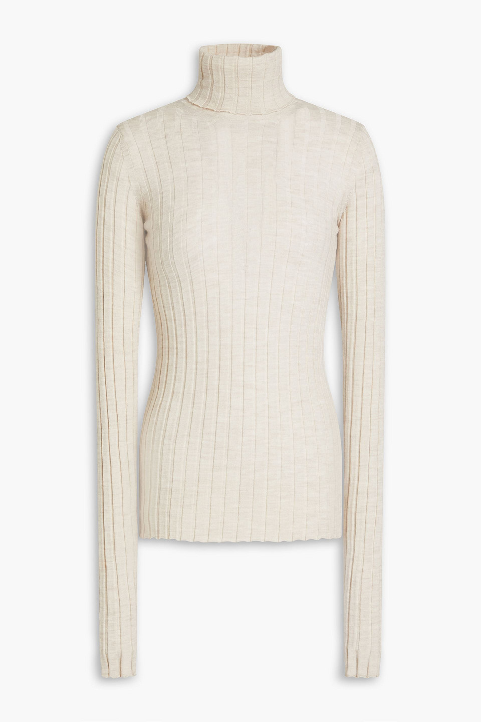 Petar Petrov Karen Ribbed Merino Wool Turtleneck Jumper In White