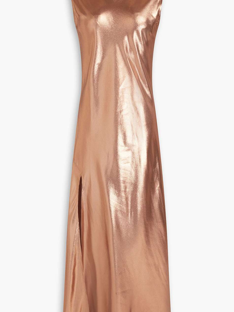 silk-lamé maxi dress