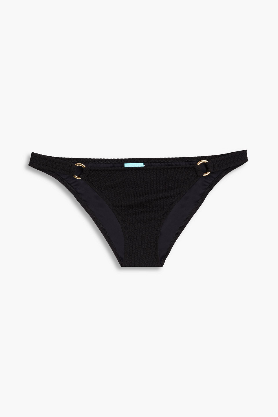 Melissa Odabash Bari Ribbed Low-rise Bikini Briefs In Black