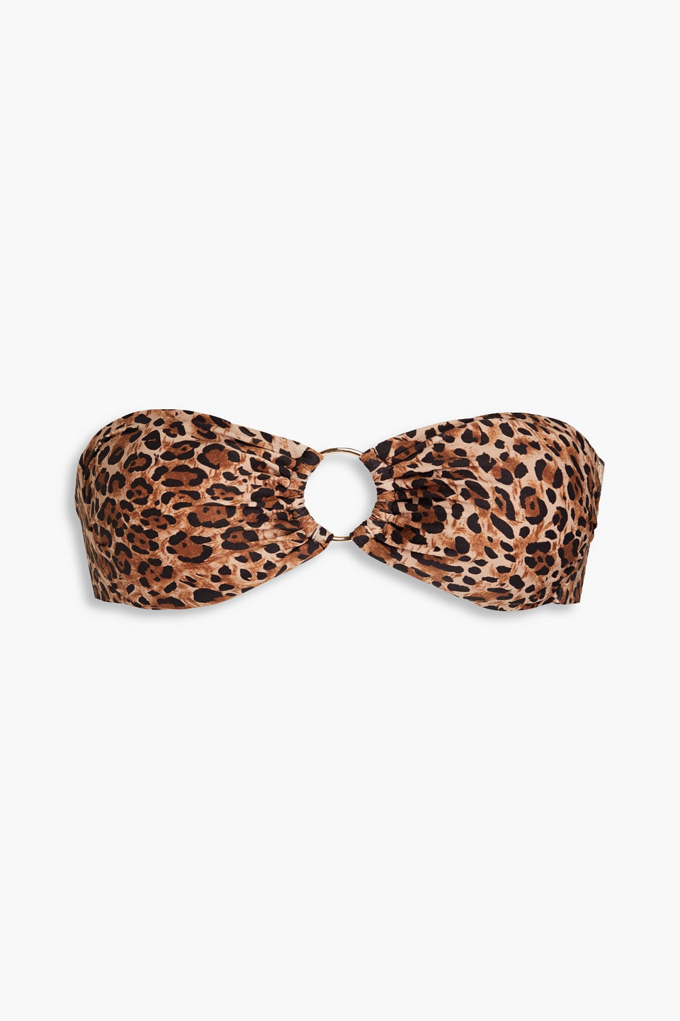 Melissa Odabash Ancona Leopard-print Bandeau Bikini Top In Animal Print