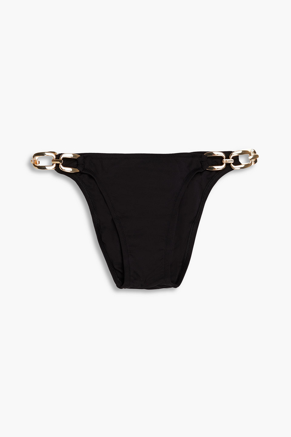 Melissa Odabash Denver Embellished Low-rise Bikini Briefs In Black