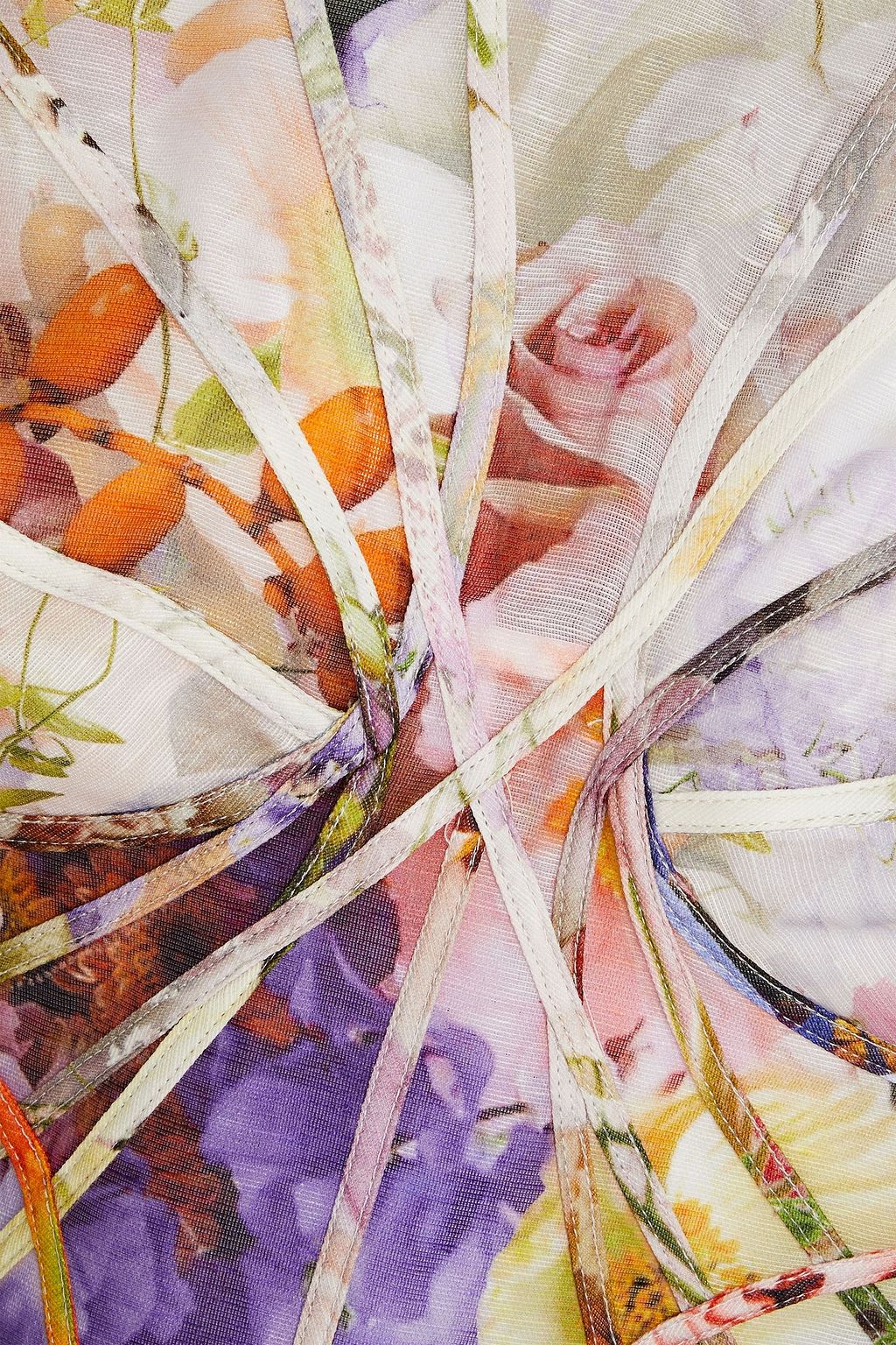 ZIMMERMANN Gathered floral-print linen and silk-blend mini dress