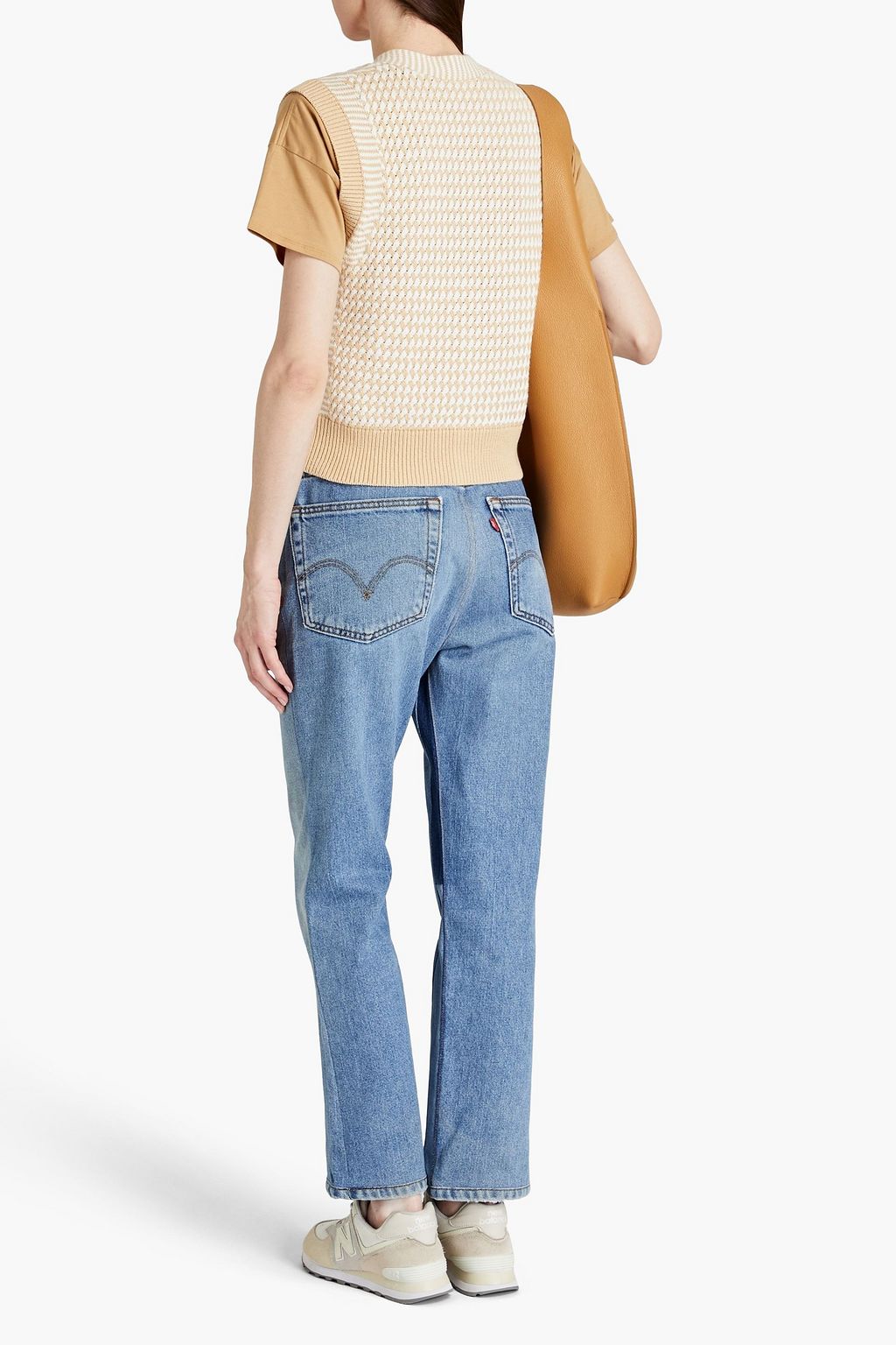 RE/DONE WITH LEVI'S 70s patchwork high-rise flared jeans