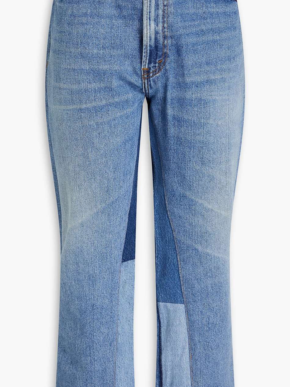 70s patchwork high-rise flared jeans