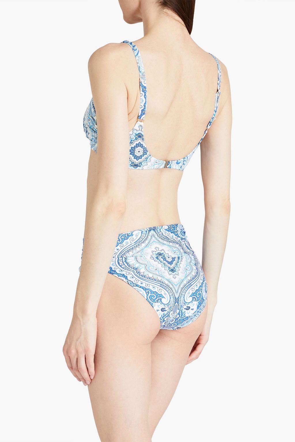 MELISSA ODABASH Belair snake-print mid-rise bikini briefs