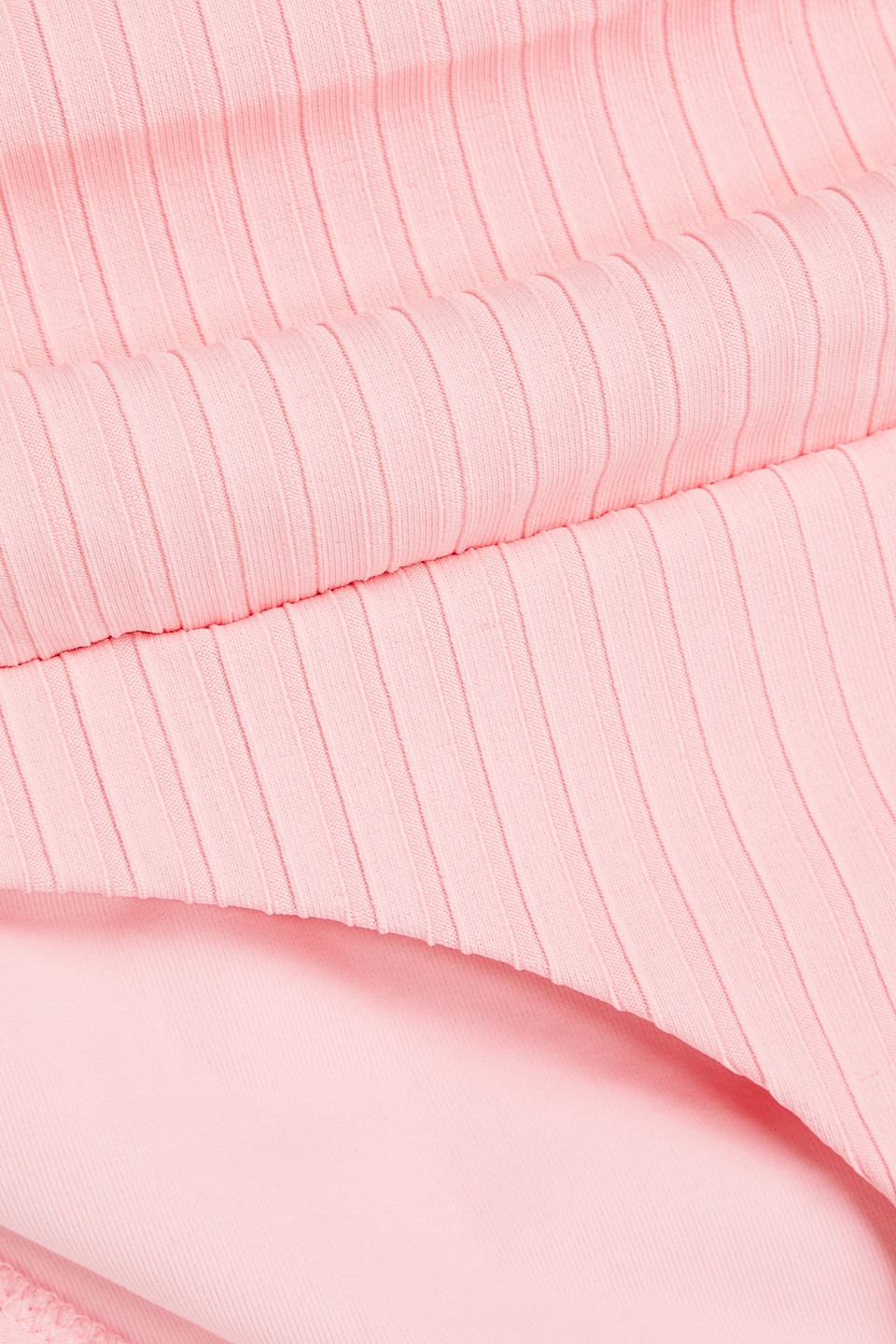 Melissa Odabash Bel Air Ruched Ribbed Mid-rise Bikini Briefs In Pink