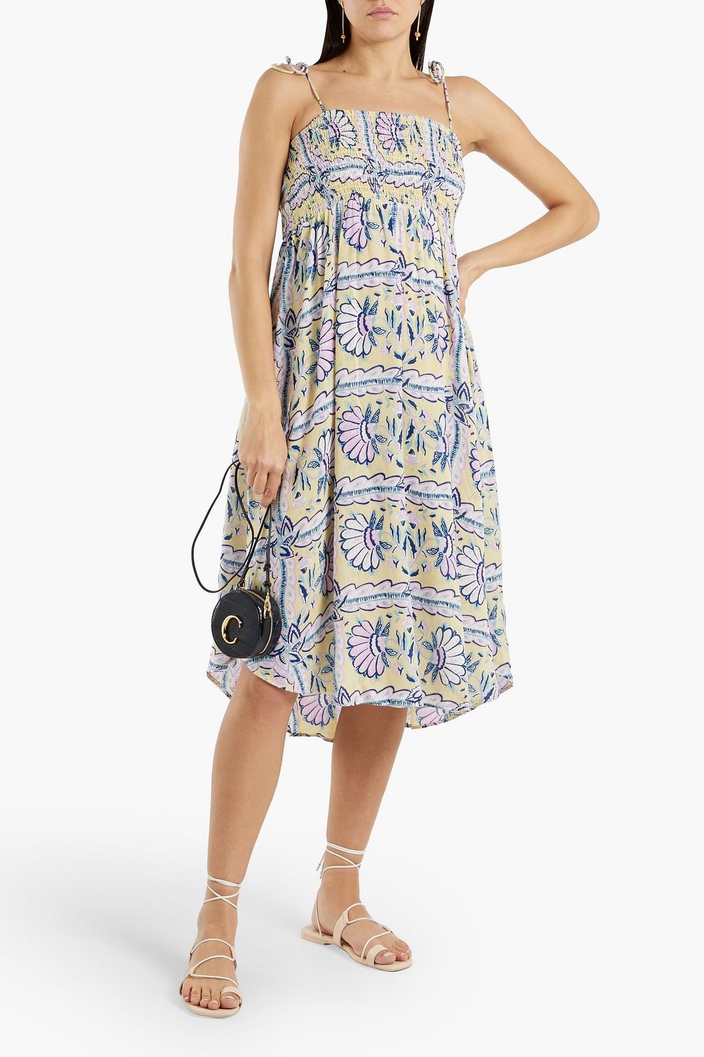 ANTIK BATIK Hupa shirred printed woven dress