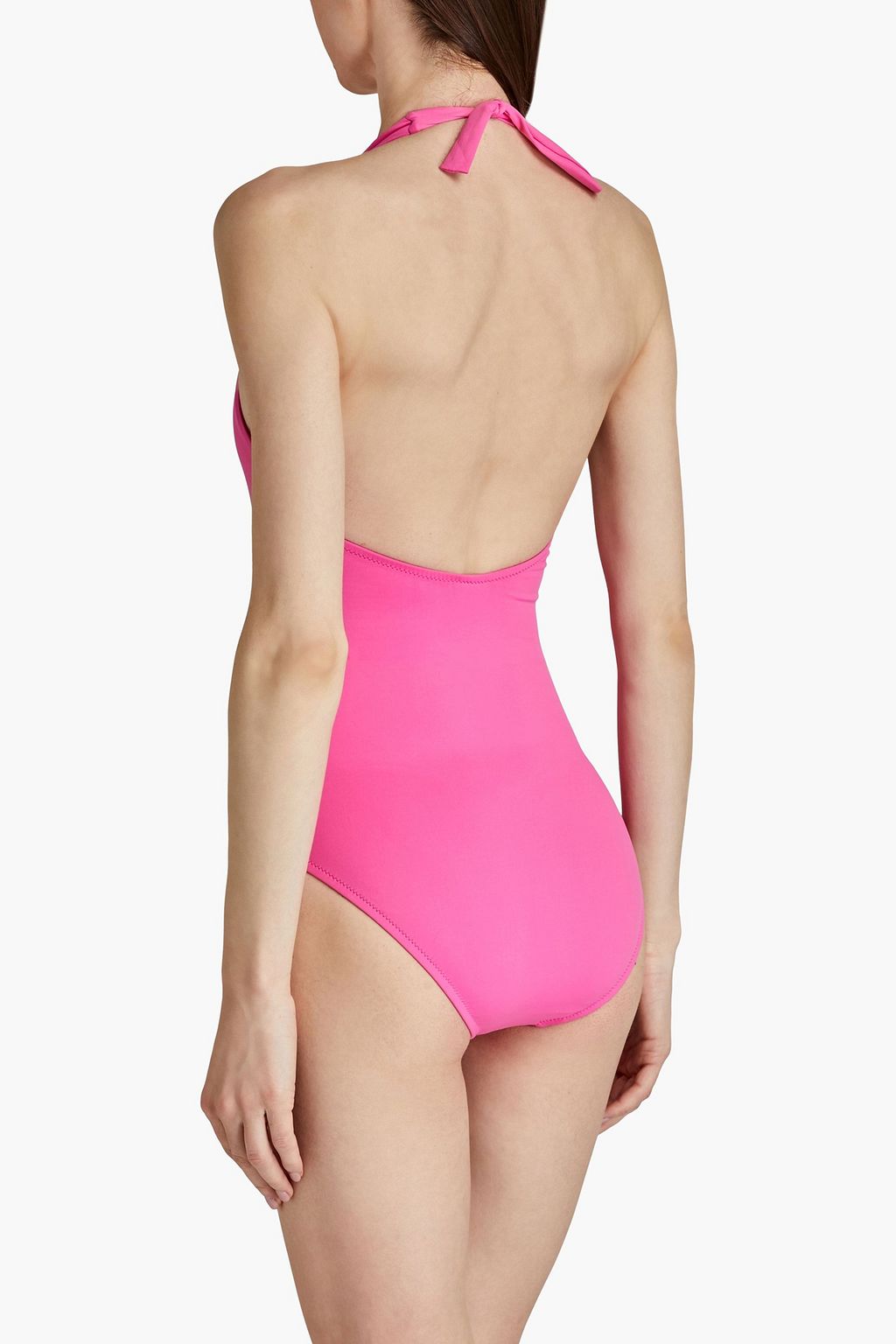MELISSA ODABASH Rimini printed halterneck swimsuit