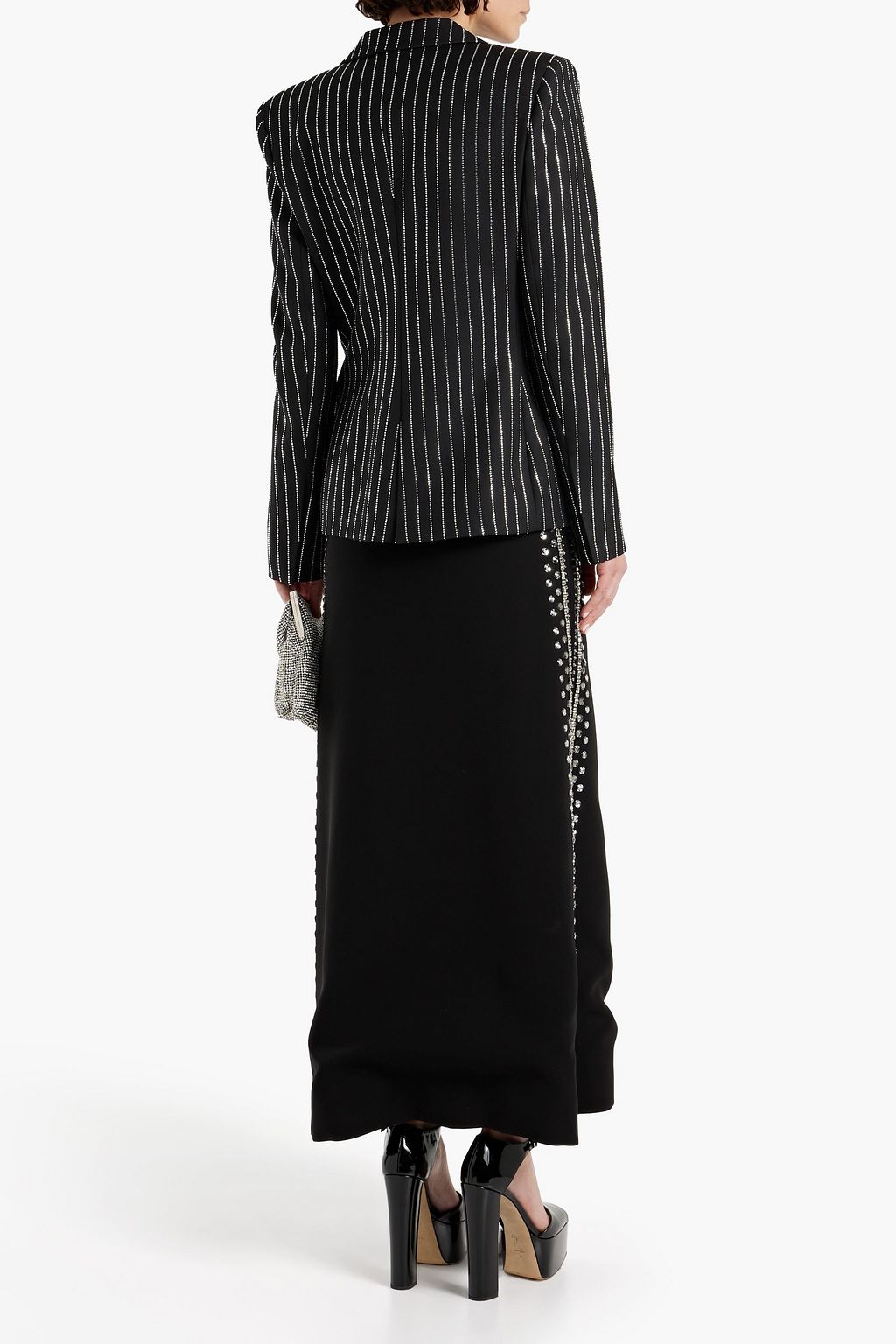 ALEXANDRE VAUTHIER Crystal-embellished wool-canvas blazer