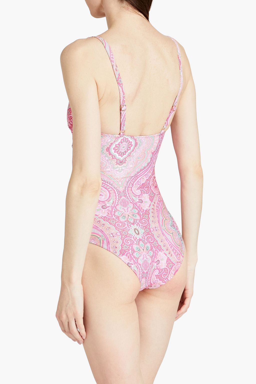 MELISSA ODABASH Lisbon knotted ribbed-knit underwired swimsuit