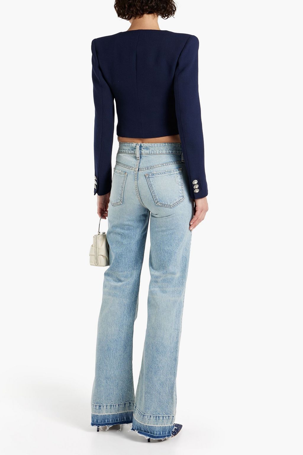 TRE BY NATALIE RATABESI Mimi distressed mid-rise wide-leg jeans