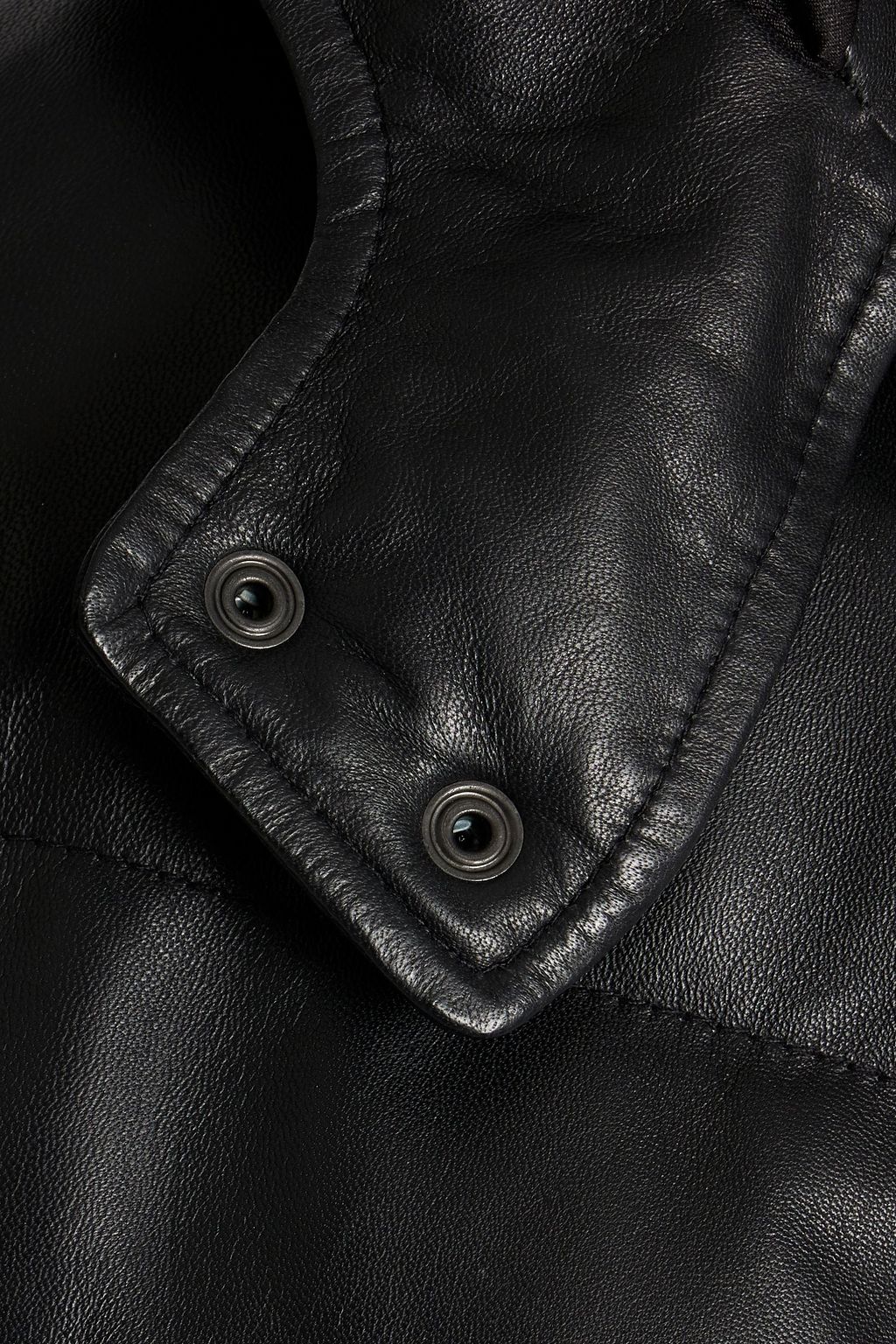 MUUBAA Quilted leather hooded jacket