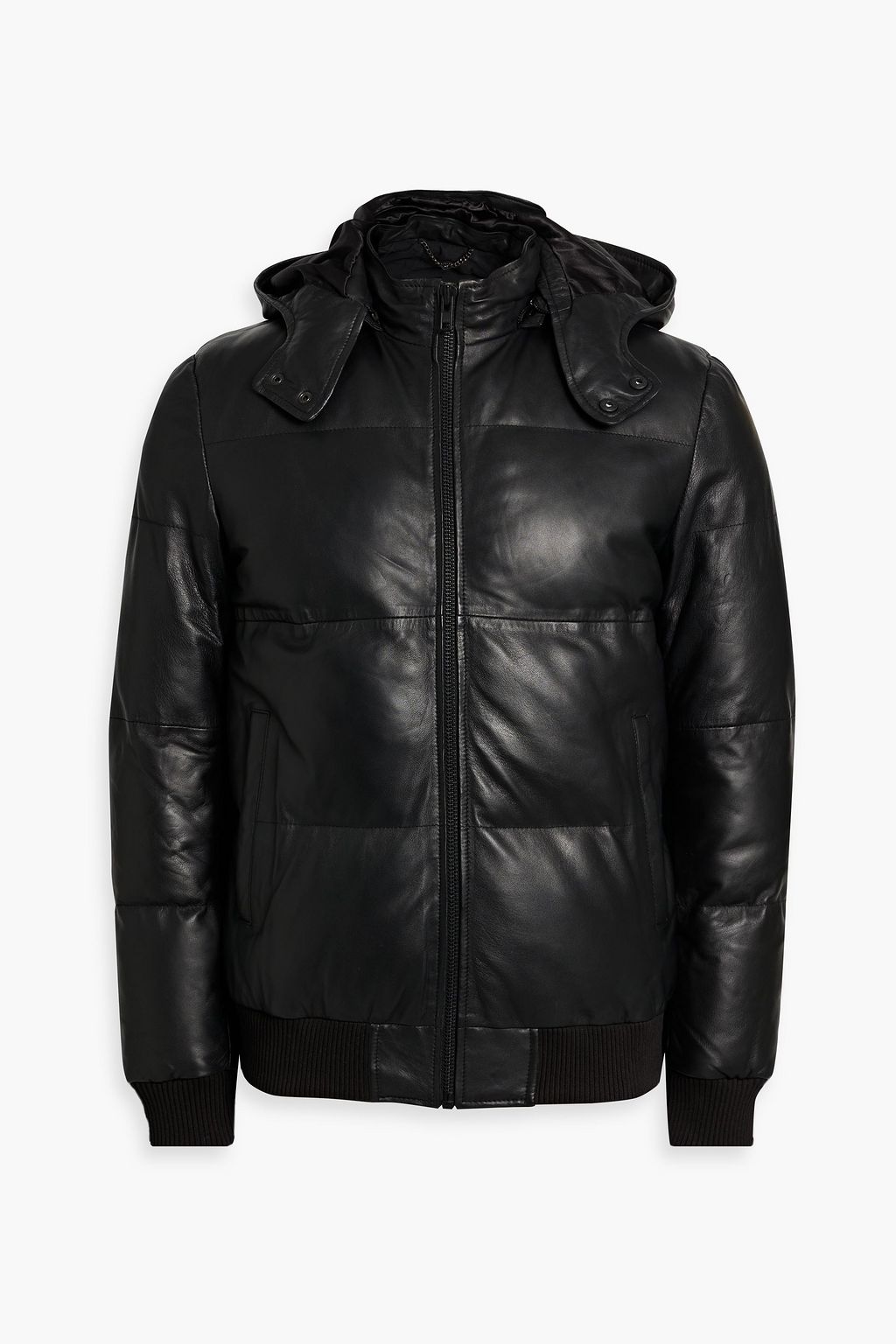 MUUBAA Quilted leather hooded jacket | THE OUTNET