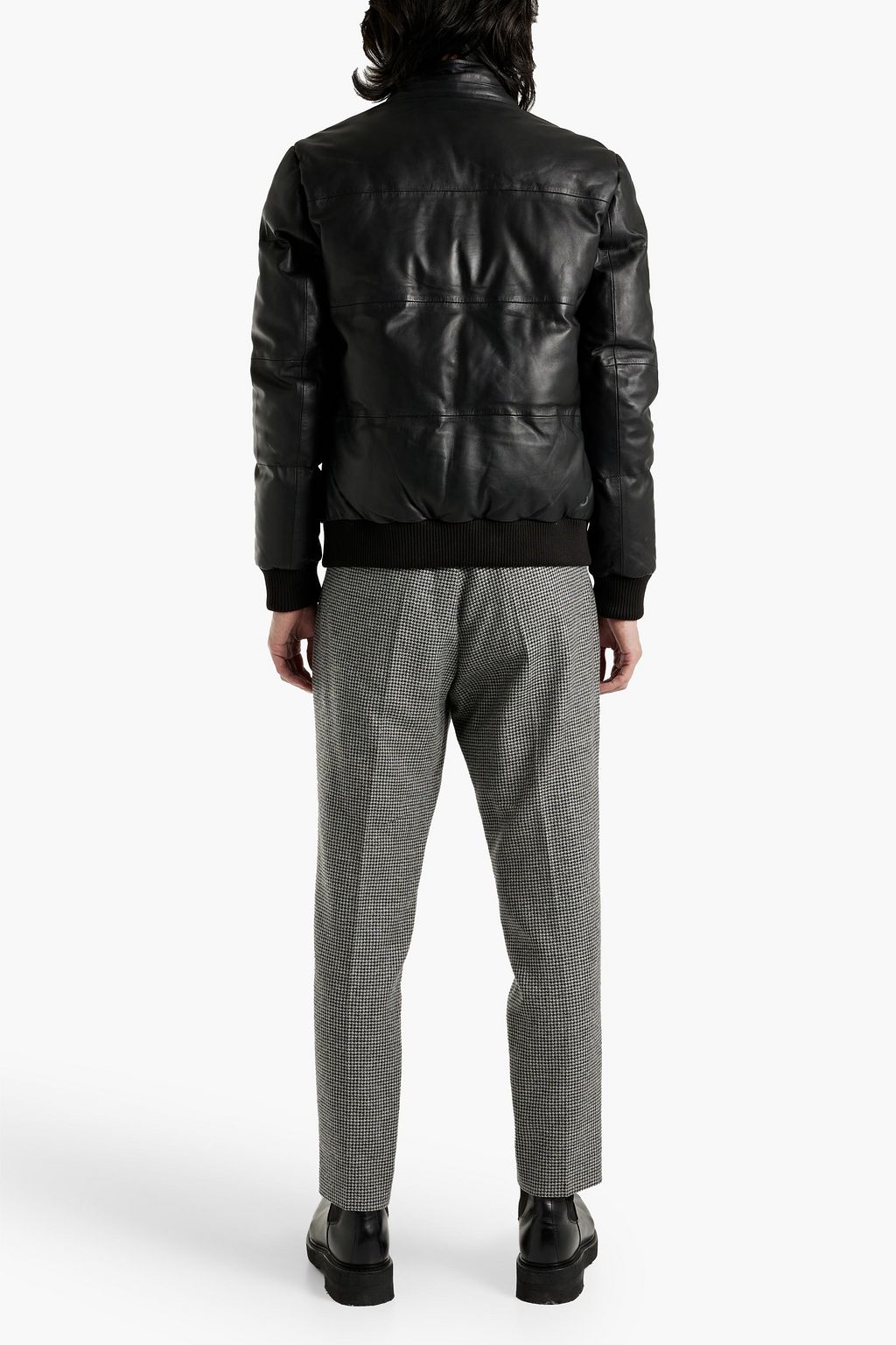 MUUBAA Quilted leather hooded jacket