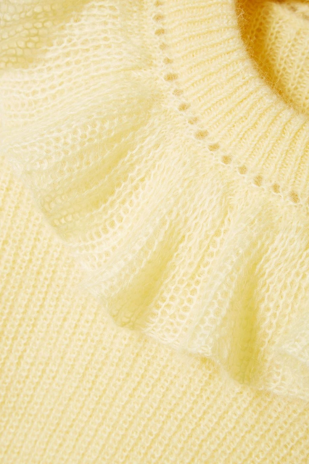MIU MIU Ruffled mohair-blend sweater