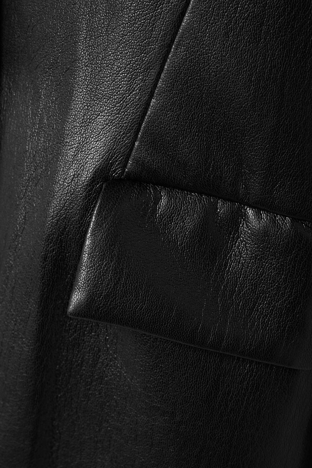 LES RÊVERIES Double-breasted faux leather coat